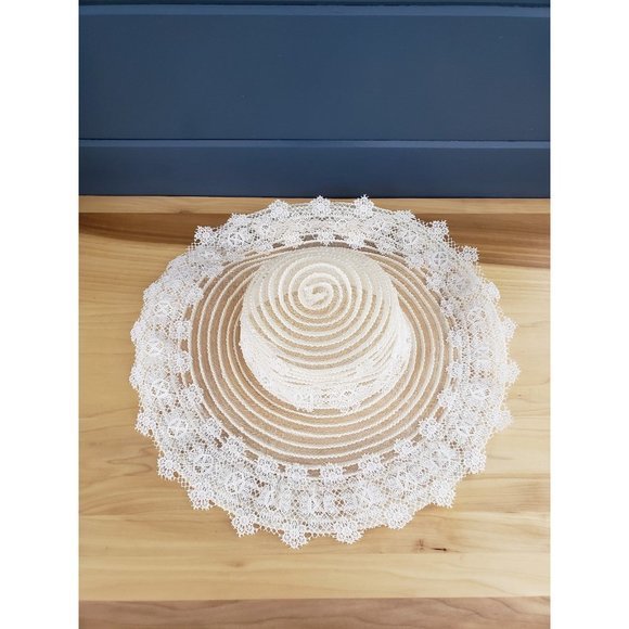 70s/80s Prairie Wedding Dress and Hat - Picture 12 of 12